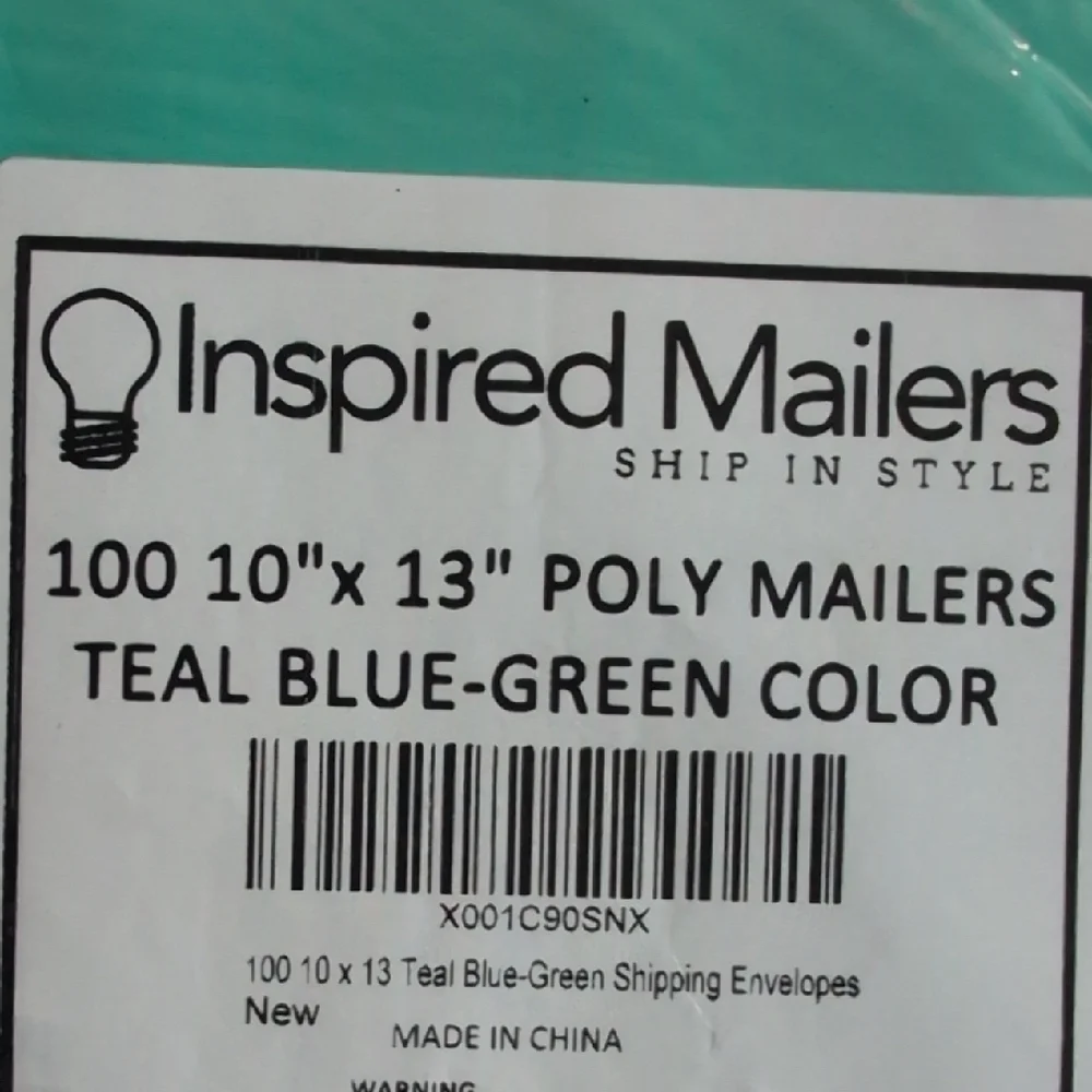 10 x 13‎ inch Teal Poly Mailers- 100
